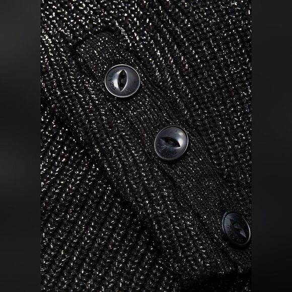 NWT Rag & Bone Jubilee Metallic Merino Wool Crop Sweater - Picture 7 of 13